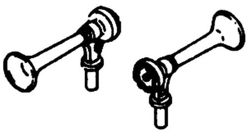 Details West AH-174 HO Scale Wabco Type E Single Chime Air Horns (Pack of 2)