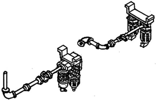 Details West 237 HO Scale Salem Air Dryer Filters W/Mounts & Pipes