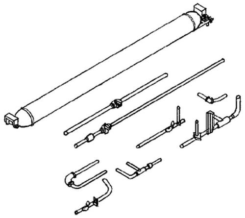 Details West 304 HO Scale Air Tank Detail Set w/ Pipes for Earyl to Late EMD
