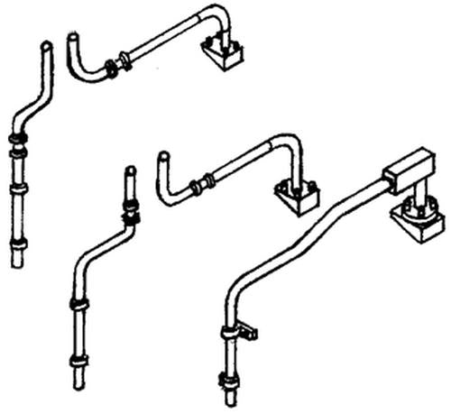 Details West 305 HO Scale Drain & Vent Pipes For EMD Hood Unit Fuel Tanks