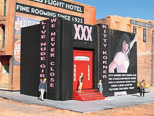Downtown Deco DD-1035 HO Scale Kitty Korner Club Building Hydrocal Casting Kit