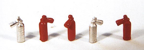 Durango Press 85 HO Fire Extinguishers Undecorated Cast Metal (Pack of 5)