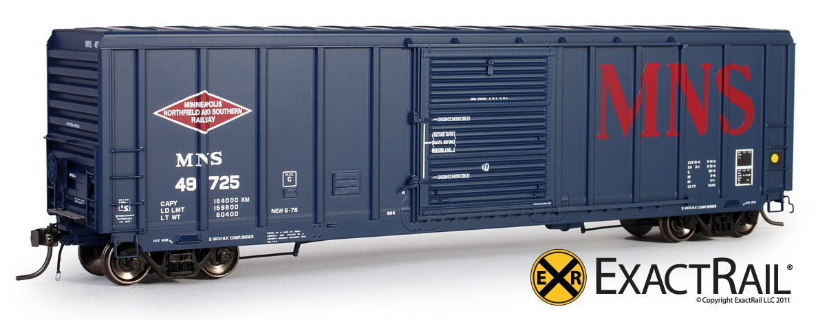 ExactRail EP-80903-1 HO Minneapolis, Northfield & Southern PS5344 Box Car #49725
