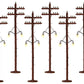 Lionel 6-37995 O Telephone Poles W/Operating Street Lights (Pack of 6) LN/Box