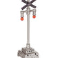 Lionel 11-90108 Metal Silver Flashing RR Signal LN/Box