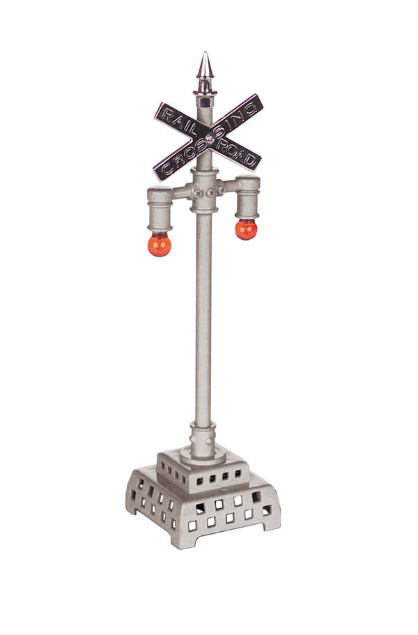 Lionel 11-90108 Metal Silver Flashing RR Signal LN/Box