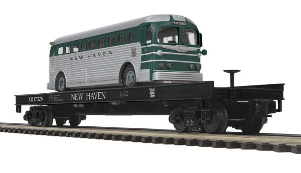 MTH 20-98829 O Gauge New Haven Flat Car w/Bus #17328