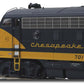 MTH 80-2108-1 Chesapeake & Ohio HO Scale F7 A/B w/PS3, C&O