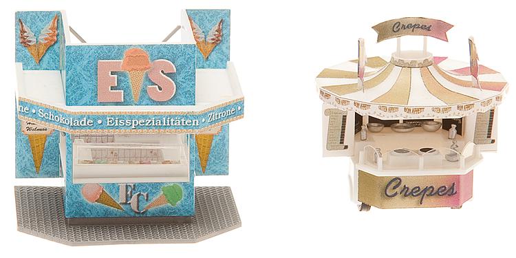 Faller 140442 HO Ice Cream/Pancake Stands Kit