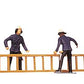 Faller 151006 HO Firemen Figures with Ladders and Hoses (Set of 7)