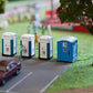 Faller 180543 HO Toi Toi Portable Toilet (Set of 4)