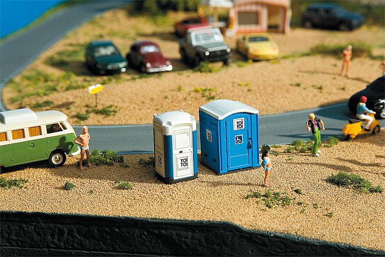 Faller 180543 HO Toi Toi Portable Toilet (Set of 4)