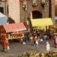 Faller Gmbh 180614 HO Farmers Market Sales Tents Kit 1 Each Cheese & Flower