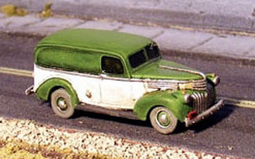 GHQ 57016 1941 Unpainted Chevrolet Panel Van Metal Kit