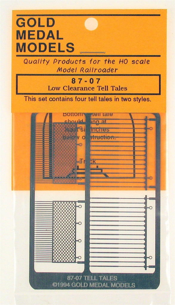 Gold Medal Models 8707 HO Railroad Telltales (Overhead Clearance Protection)