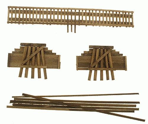 Grand Central Gems TB11 Wood Truss Bridge Parts Deck With Backheads 6"