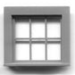Grandt Line 3761 O - 1/4" Scale 30"x28" Single-Sash 6-Light Windows (Pack of 4)