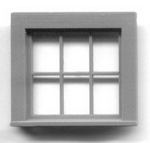 Grandt Line 3761 O - 1/4" Scale 30"x28" Single-Sash 6-Light Windows (Pack of 4)