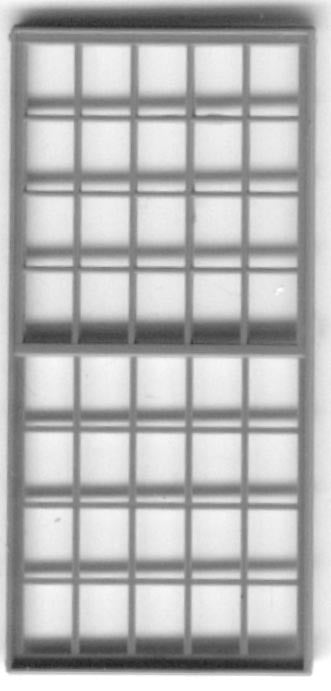 Grandt Line 5010 HO 60" x 120" Roundhouse Windows 40-Pane (Pack of 6)