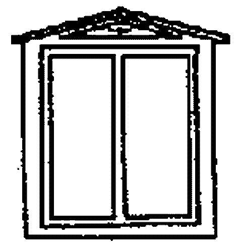 Grandt Line 5016 HO 36" x 44" Durango Station 2 Pane Window (Pack of 8)
