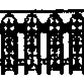 Grandt Line 5017 HO 3/16" x 3/8" Wells Fargo Balcony Railing (Pack of 3)