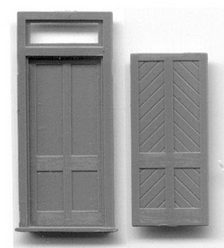 Grandt Line 5058 HO DRGW Station Style Doors With Frame & Transom (Pack of 3)