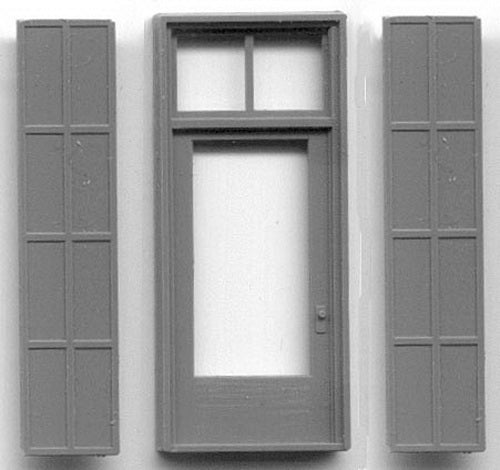 Grandt Line 5137 HO 4’2? x 9”7? Single Door with Iron Shutters (Pack of 2)