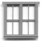 Grandt Line 5221 HO 63? x 69? Double 8-Pane Window (Pack of 4)