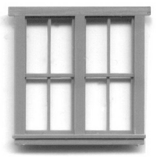 Grandt Line 5221 HO 63? x 69? Double 8-Pane Window (Pack of 4)