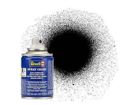 Revell 34302 Black Semi-Gloss Spray Color Acrylic Paint - 100 ml. Spray Can
