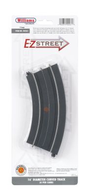Williams 00261 O E-Z Street 16" Diameter Curve Track (Pack of 4)