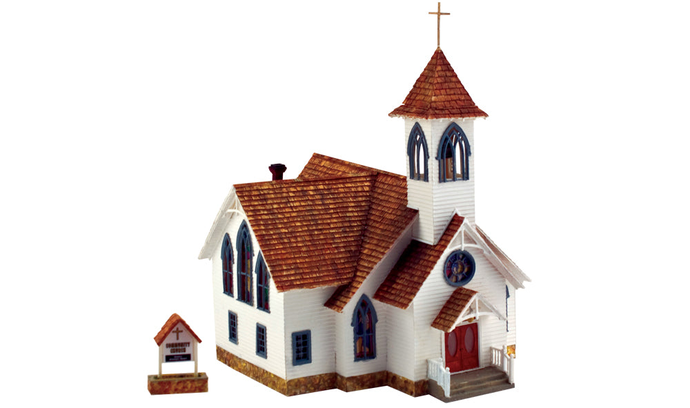 Woodland Scenics BR5041 HO Built-&-Ready Community Church Building