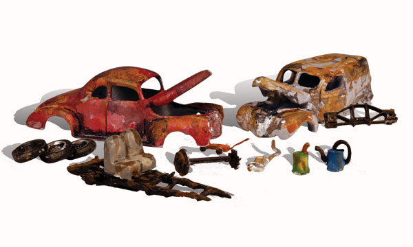 Woodland Scenics AS5563 HO AutoScenes Junk Cars (Pack of 12)