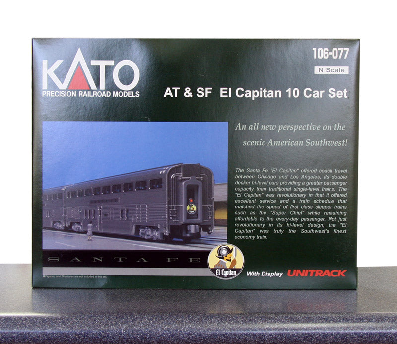 Kato 106-077 N Santa Fe 'El Capitan' 10-Car Set #2 NIB