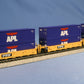 Kato 106-6140 N TTX Gunderson 5-Unit Stack Car w/40' APL Containers #75054