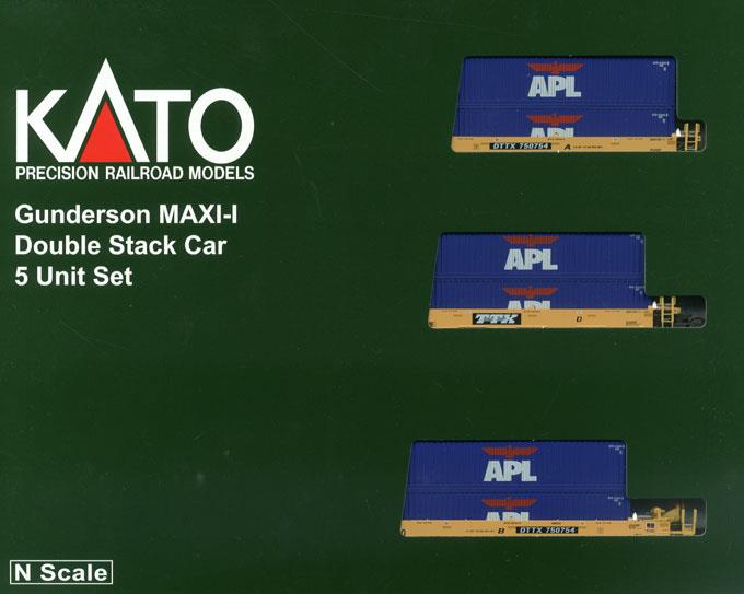 Kato 106-6140 N TTX Gunderson 5-Unit Stack Car w/40' APL