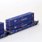 Kato 106-6165 N Maxi-IV 53' Stack Car Pacer #6301 w/Pacer Containers
