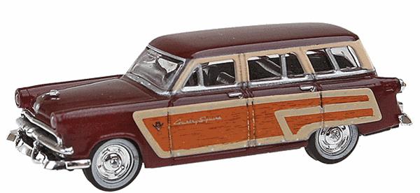 Classic Metal Works 30250 HO Mini Metals Red  '53 Ford Country Squire Wagon