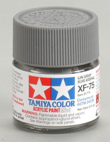 Tamiya 81775 MXF75 IJN Gray (Kure Arsenal) Matte Mini Acrylic - 10 ml Bottle