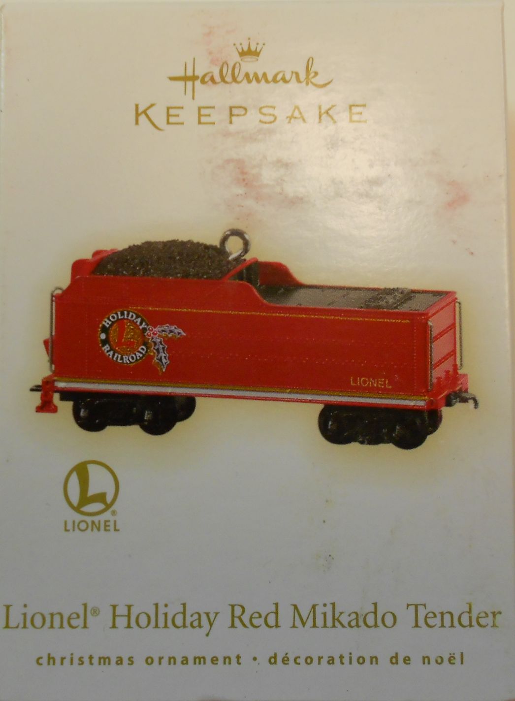 Hallmark QXI1102 Lionel 1095 Holiday Red Mikado Tender Christmas Ornament