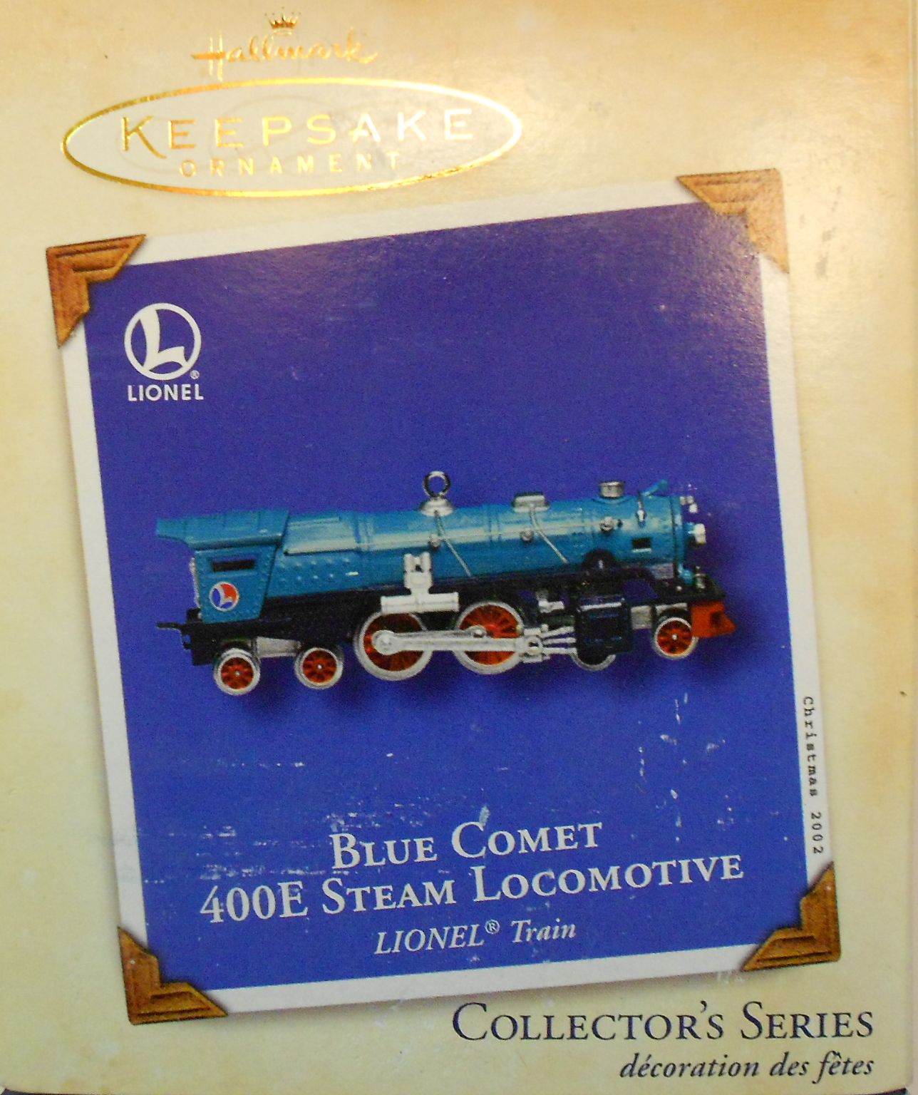 Hallmark QX8166 Blue Comet 400E Steam Locomotive LionelTrain Christmas Ornament
