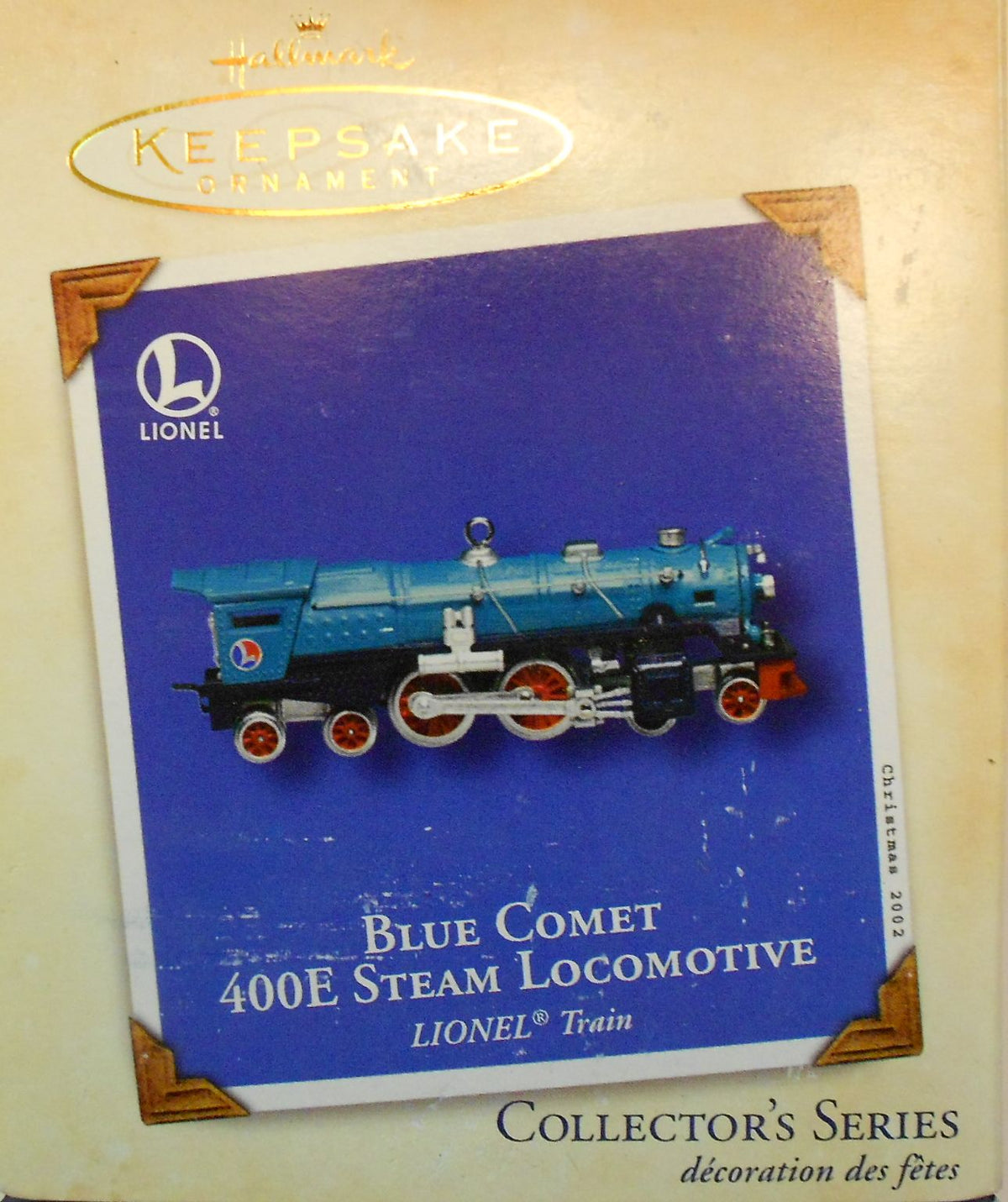 Hallmark QX8166 Blue Comet 400E Steam Locomotive LionelTrain Christmas Ornament