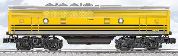 Lionel 6-34545 Rio Grande F-3 B-Unit Non-Powered Diesel Locomotive w/Railsounds