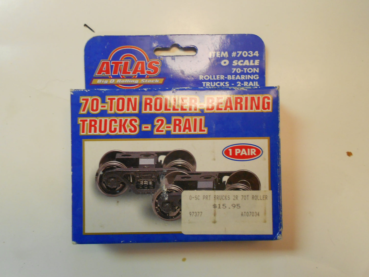 Atlas 7034 O 70-Ton Diecast 2-Rail Roller-Bearing Trucks w/Rotating Bearing Cap