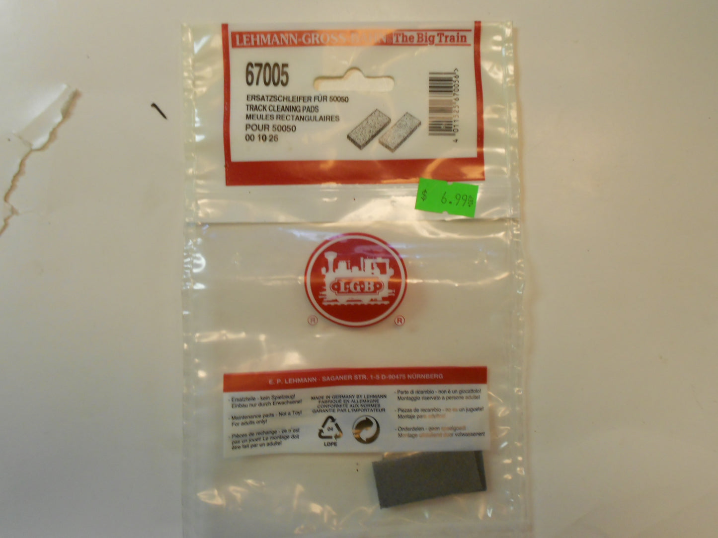 LGB 67005 Replacement Cleaning Pads for #50050 (Pack of 2)