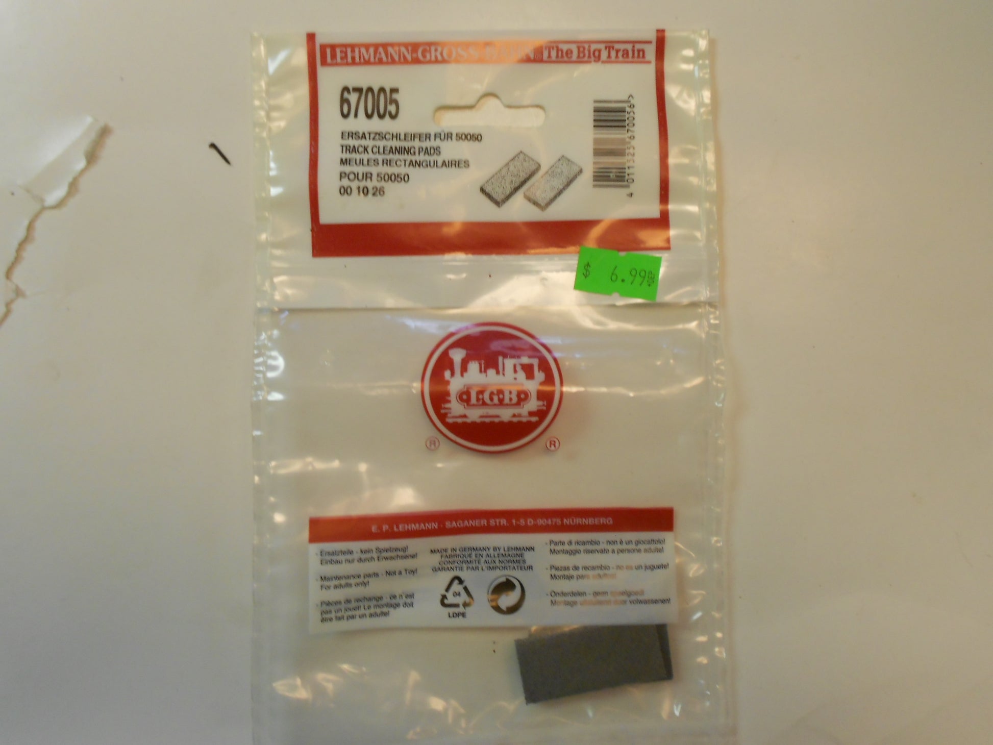LGB 67005 Replacement Cleaning Pads for #50050 (Pack of 2)