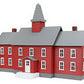 Model Power 783 HO Little Red School House Assembled Lighted W/2 Figures