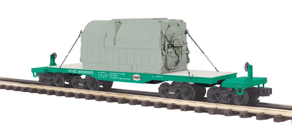 MTH 20-98889 O NYC 47' TTX Heavy Duty Flat Car w/Transformer