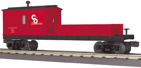 MTH 30-79367 O Gauge Chesapeake & Ohio Crane Tender Car #1620 NIB
