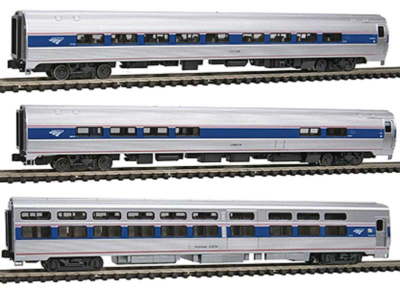 Kato 106-6286 N Amtrak Amfleet Viewliner Intercity Express Phase VI Add On Cars LN/Box